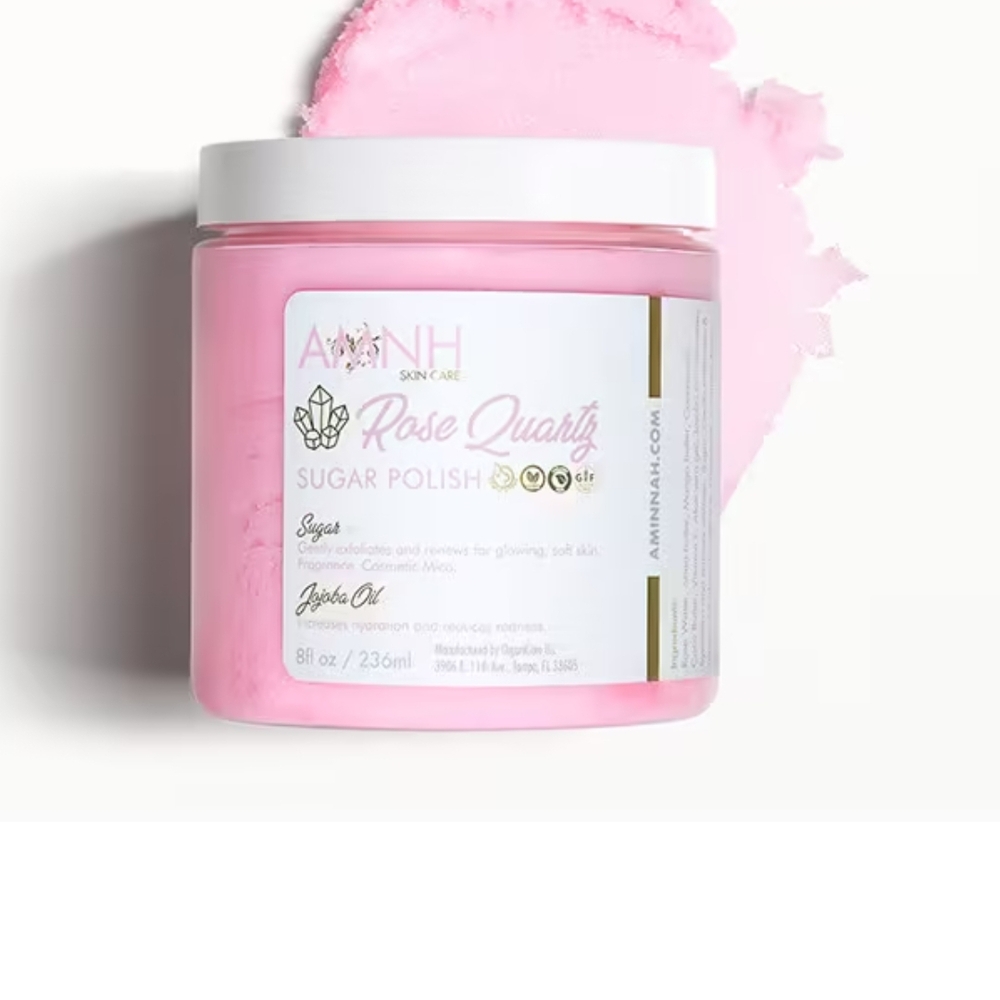 Rose Quartz Sugar Polish - Pink